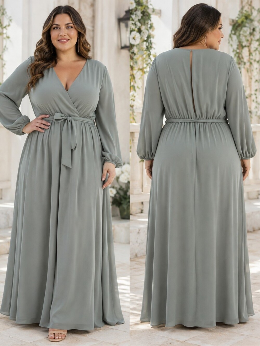 NEW SHOW ME YOUR MUMU Weddings Lady Long Sleeve Wrap Dress XXL